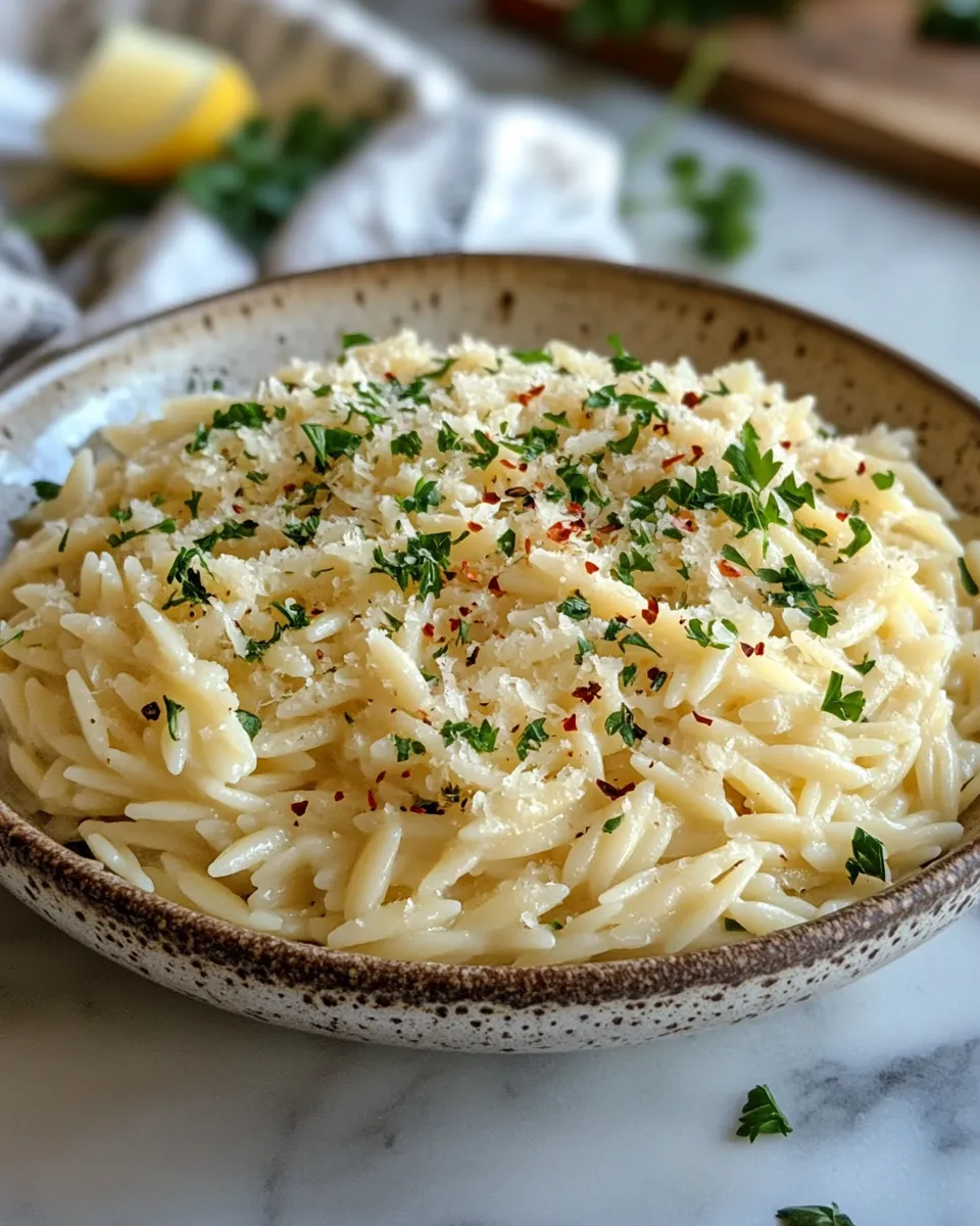 Ultimate Garlic Parmesan Orzo Pasta Flavor Packed Favorite