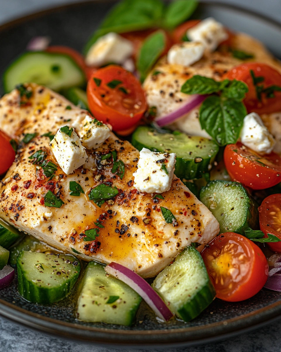 Greek Chicken with Cucumber Salad
