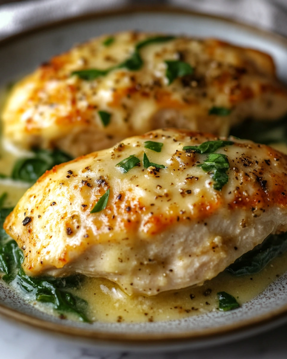 Creamy Garlic Chicken with Spinach and Parmesan
