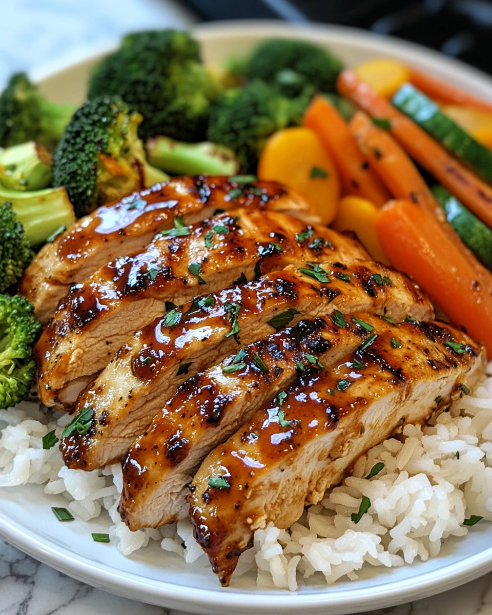 Honey BBQ Chicken with Roasted Vegetables and Rice – A Perfect Father’s Day Dinner