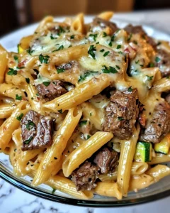 Creamy Steak Penne with Zucchini & Parmesan Cheese 29 image 1775011730017